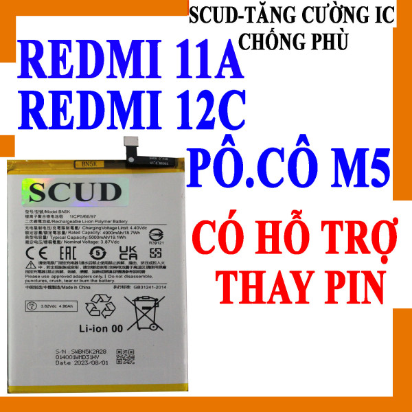 Pin Scud cho Redmi 12C, Redmi 11A, Poco C55 BN5K 5000mAh